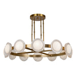 Alonso 50-in Vintage Brass/Alabaster LED Chandeliers