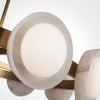 Alonso 50-in Vintage Brass/Alabaster LED Chandeliers