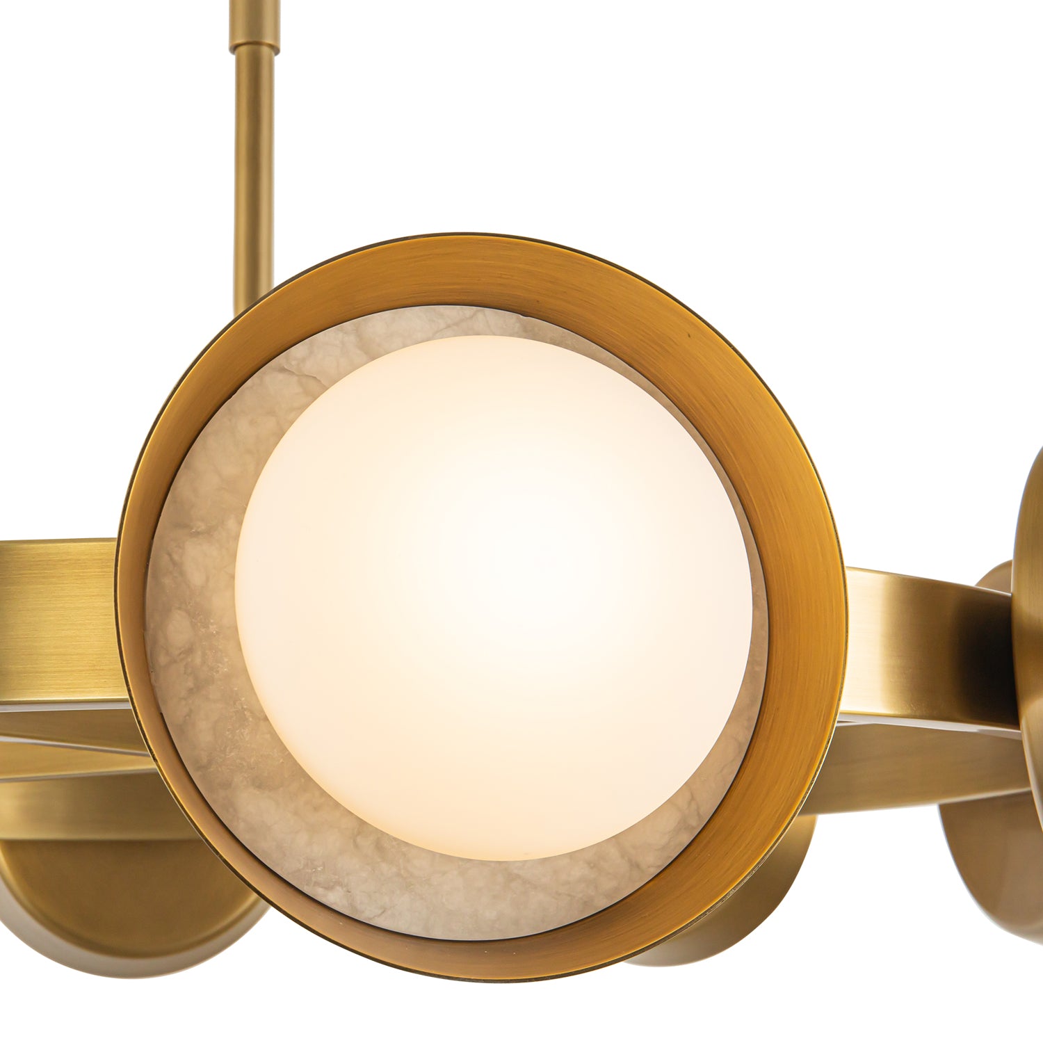 Alonso 37-in Vintage Brass LED Chandeliers