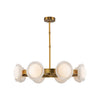 Alonso 37-in Vintage Brass/Alabaster LED Chandeliers