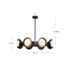 Alonso 37-in Vintage Brass LED Chandeliers