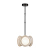 Alonso 13-in Urban Bronze/Alabaster LED Pendant