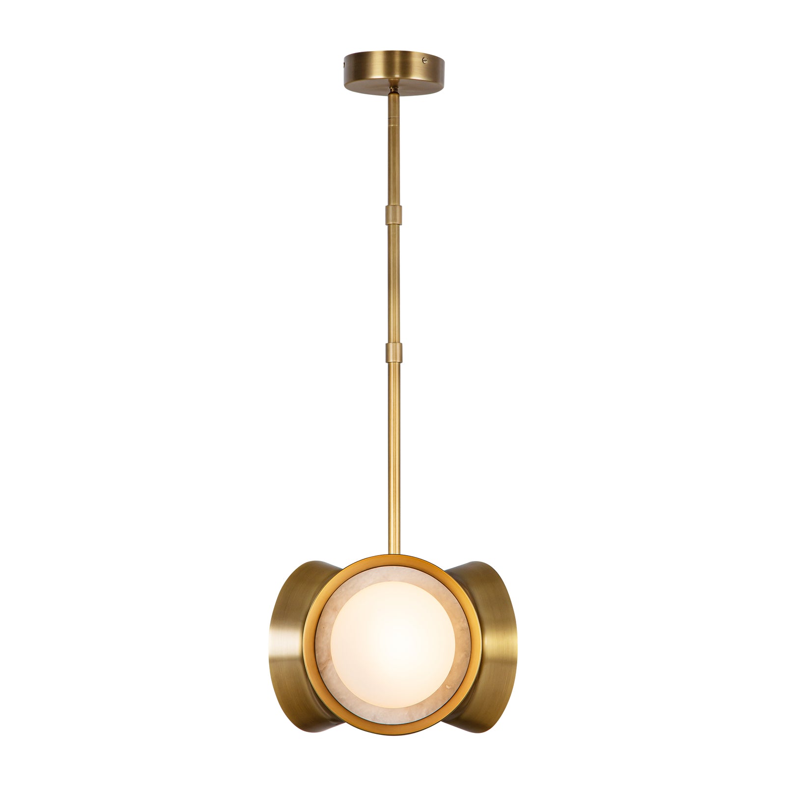 Alonso 13-in Vintage Brass LED Pendant