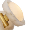Alonso 13-in Vintage Brass/Alabaster LED Pendant