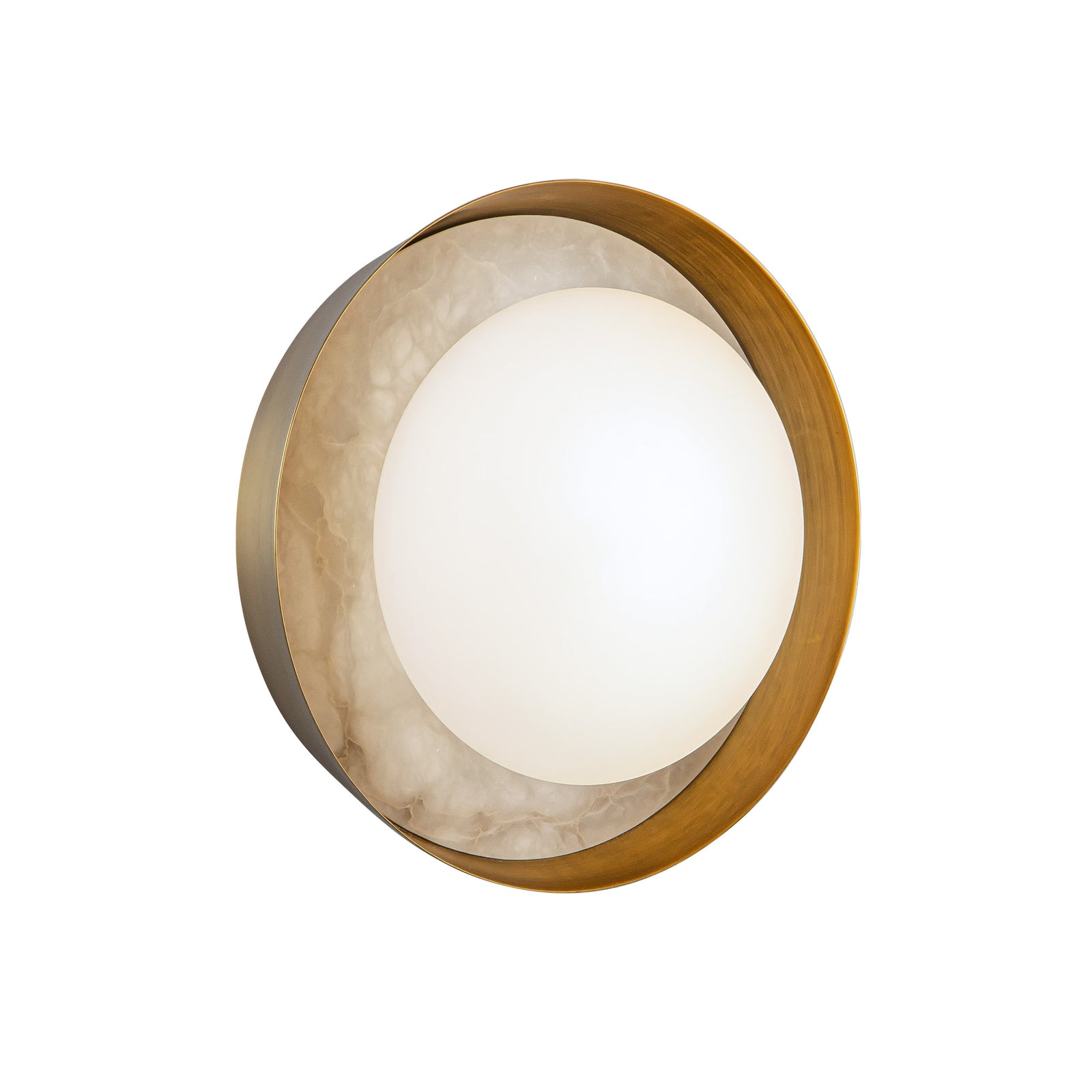 Alonso 8-in Vintage Brass LED Wall/Vanity