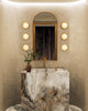 Alonso 8-in Vintage Brass LED Wall/Vanity