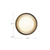 Alonso 8-in Vintage Brass LED Wall/Vanity