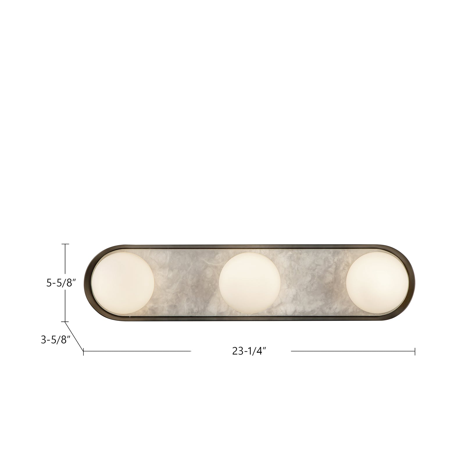 Alonso 23-in Vintage Brass LED Wall/Vanity