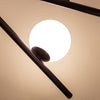 Amara 32-in Black/Glossy Opal Glass LED Chandeliers