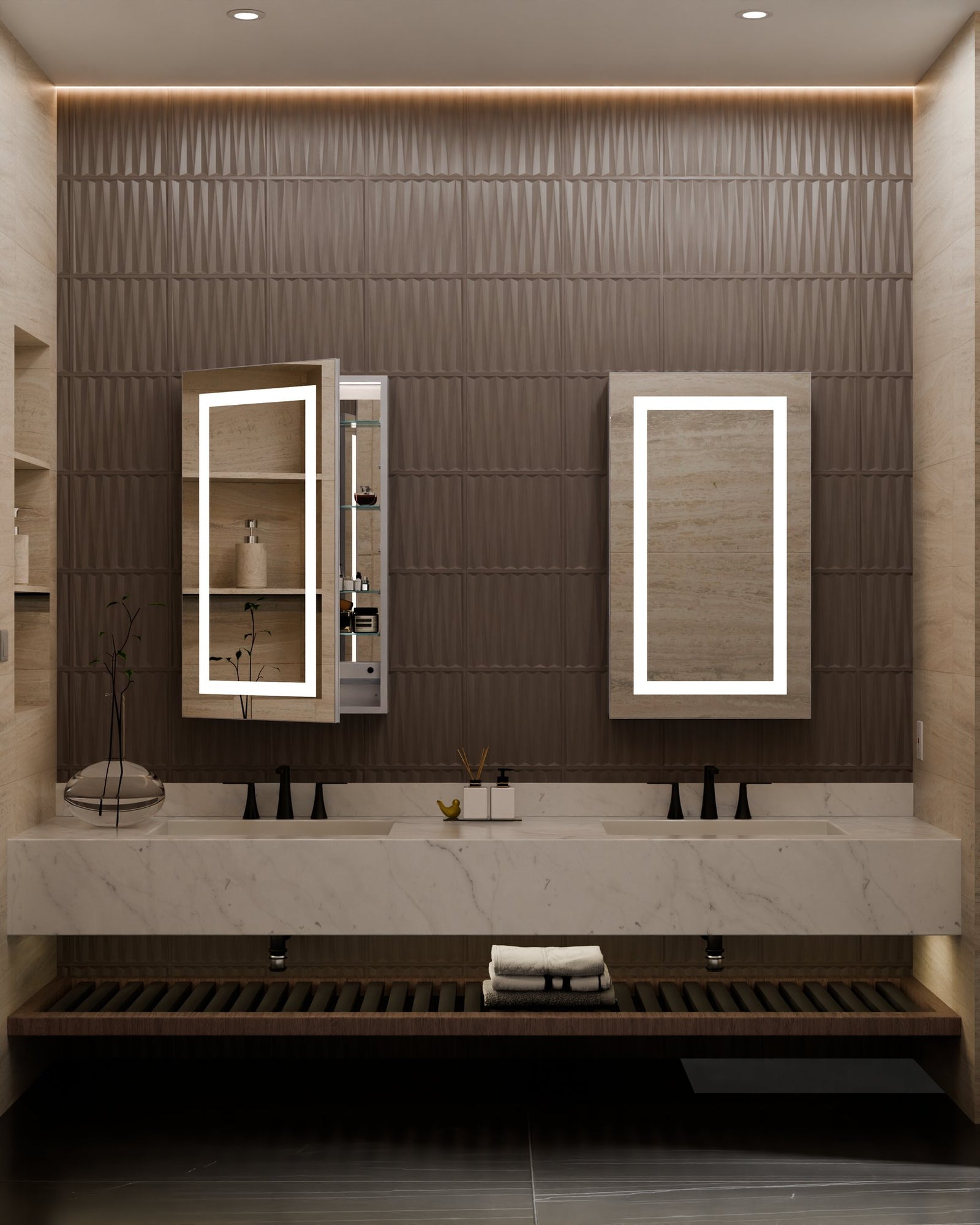 Ambiance™ 23.25 x 40 x 4.65 LED Lighted Mirror — View 2