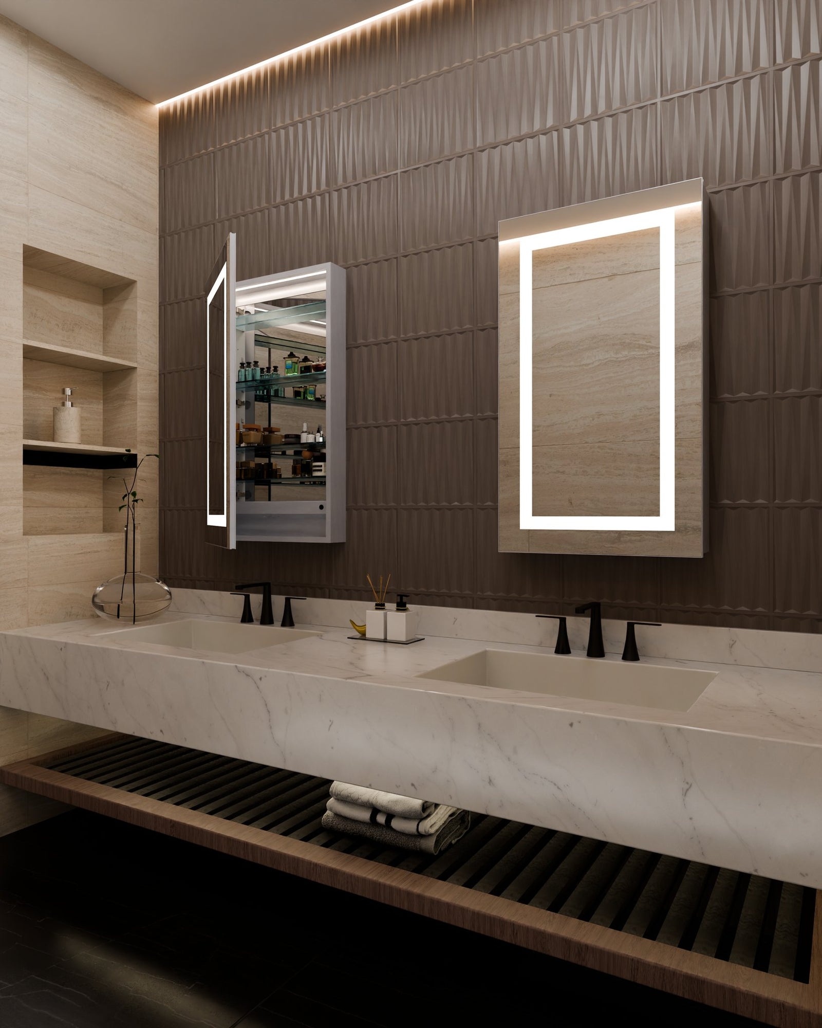 Ambiance™ 23.25 x 40 x 4.65 LED Lighted Mirror — View 4