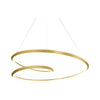 Ampersand 39-in Brushed Gold LED Pendant