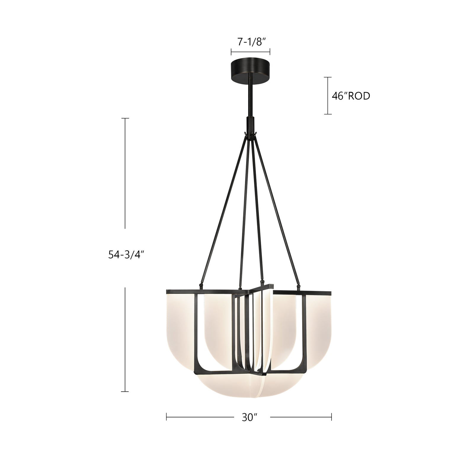 Anders 30-in Vintage Brass LED Chandeliers