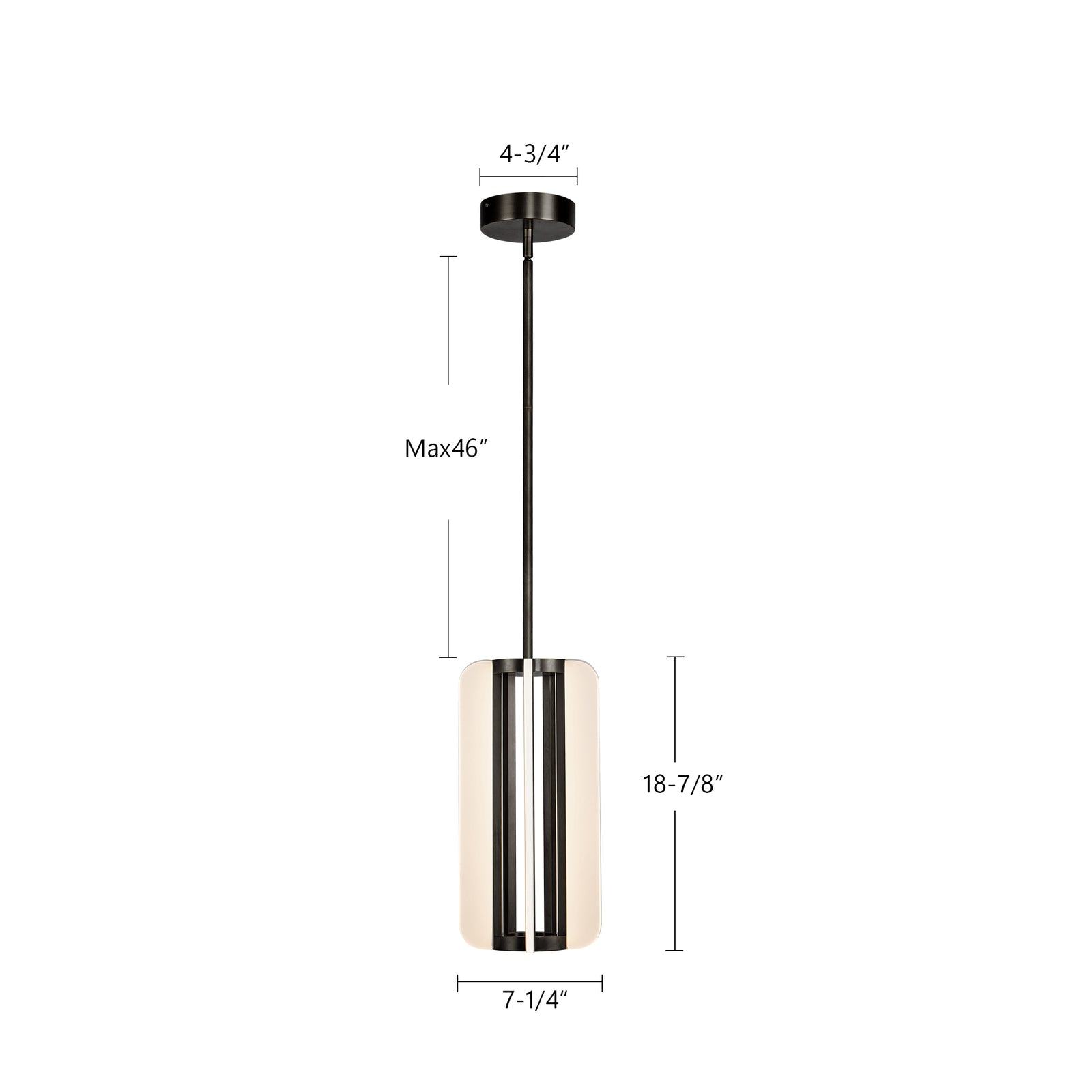 Anders 7-in Urban Bronze LED Pendant