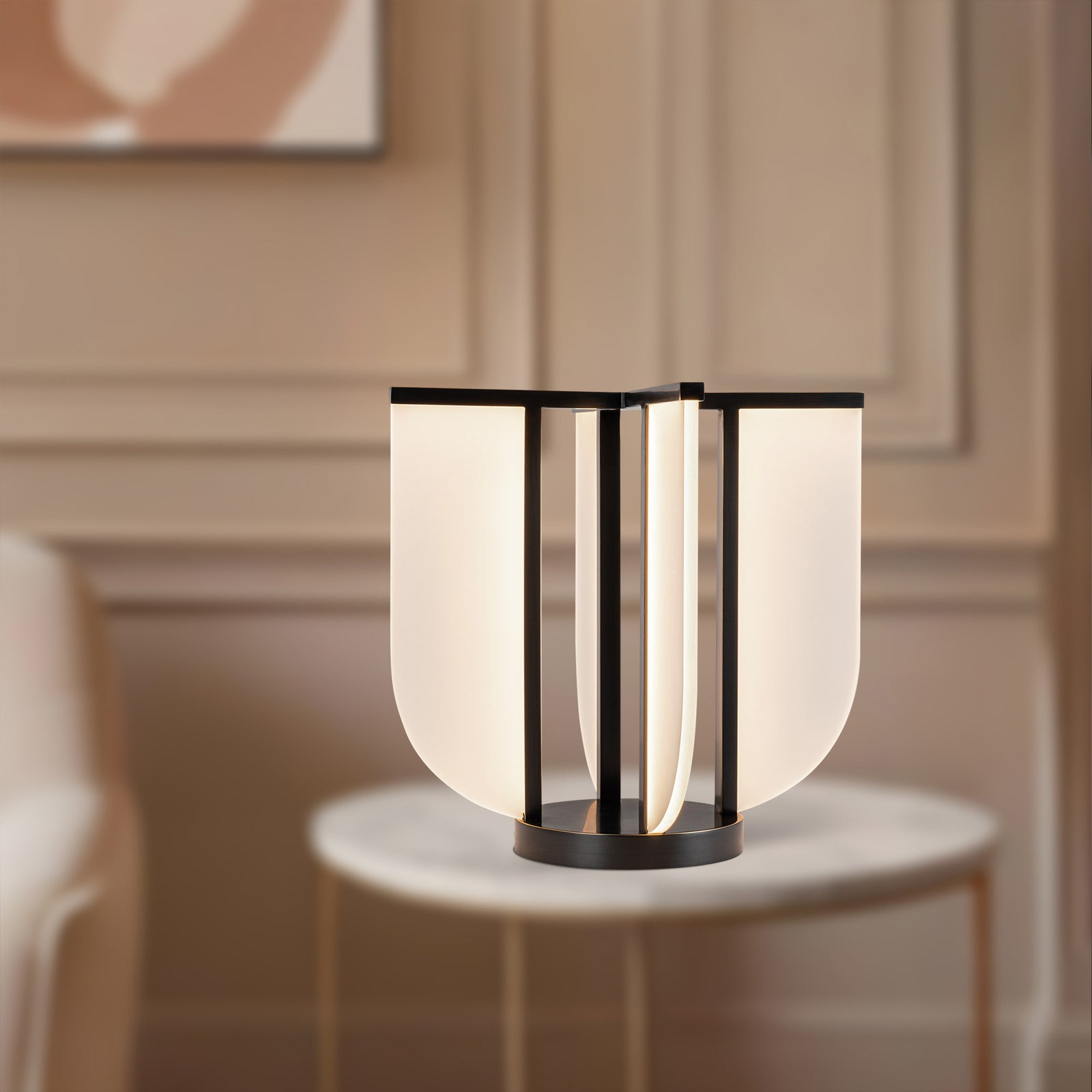 Anders 16-in Urban Bronze LED Table Lamp