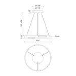 Anello Minor 19-in Black LED Pendant