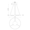 Anello Minor 24-in Brushed Nickel LED Pendant
