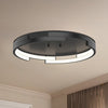 Anello Minor 19-in Black LED Flush Mount