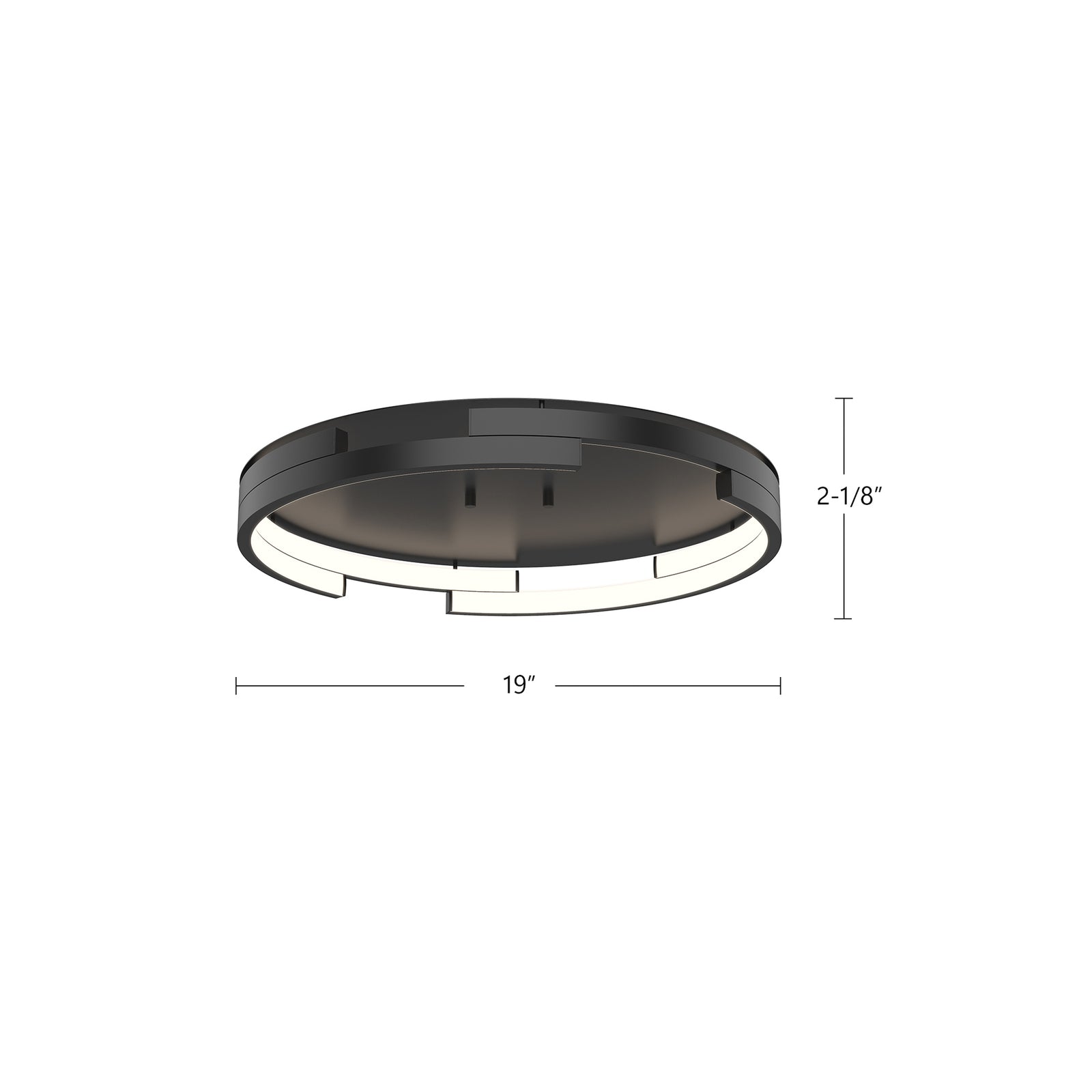 Anello Minor 19-in Brushed Nickel LED Flush Mount