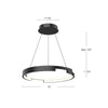 Anello Minor 19-in Black LED Pendant