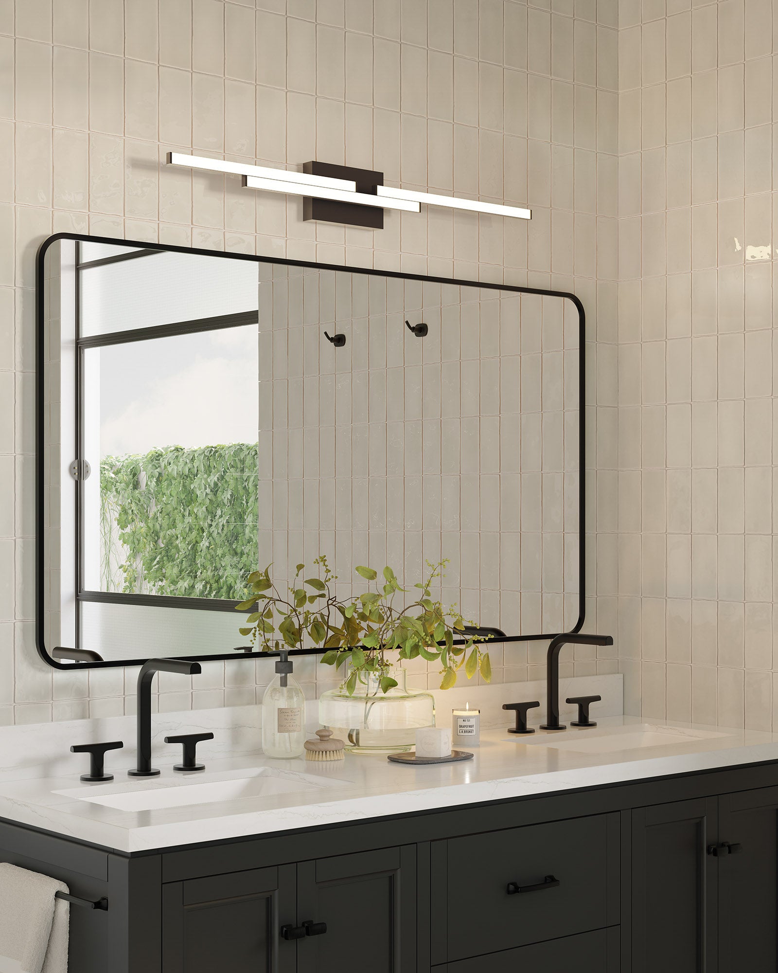 Anello Minor 38-in Black LED Vanity