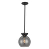 Arcadia 8-in Black/Smoked 1 Light Pendant