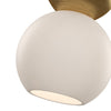 Arcadia 6-in Brushed Gold/Opal Glass 1 Light Semi Flush Mount
