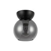Arcadia 6-in Black/Smoked 1 Light Semi Flush Mount