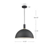Archibald 16-in White With Gold Detail 1 Light Pendant