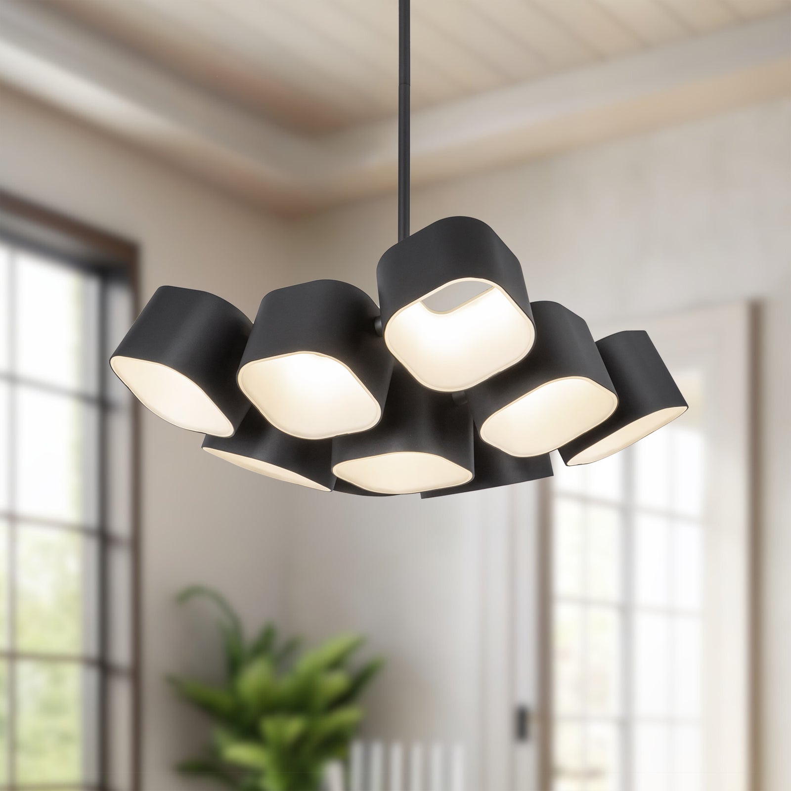 Arena 18-in Black LED Chandelier