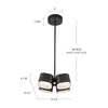 Arena 11-in Black LED Pendant