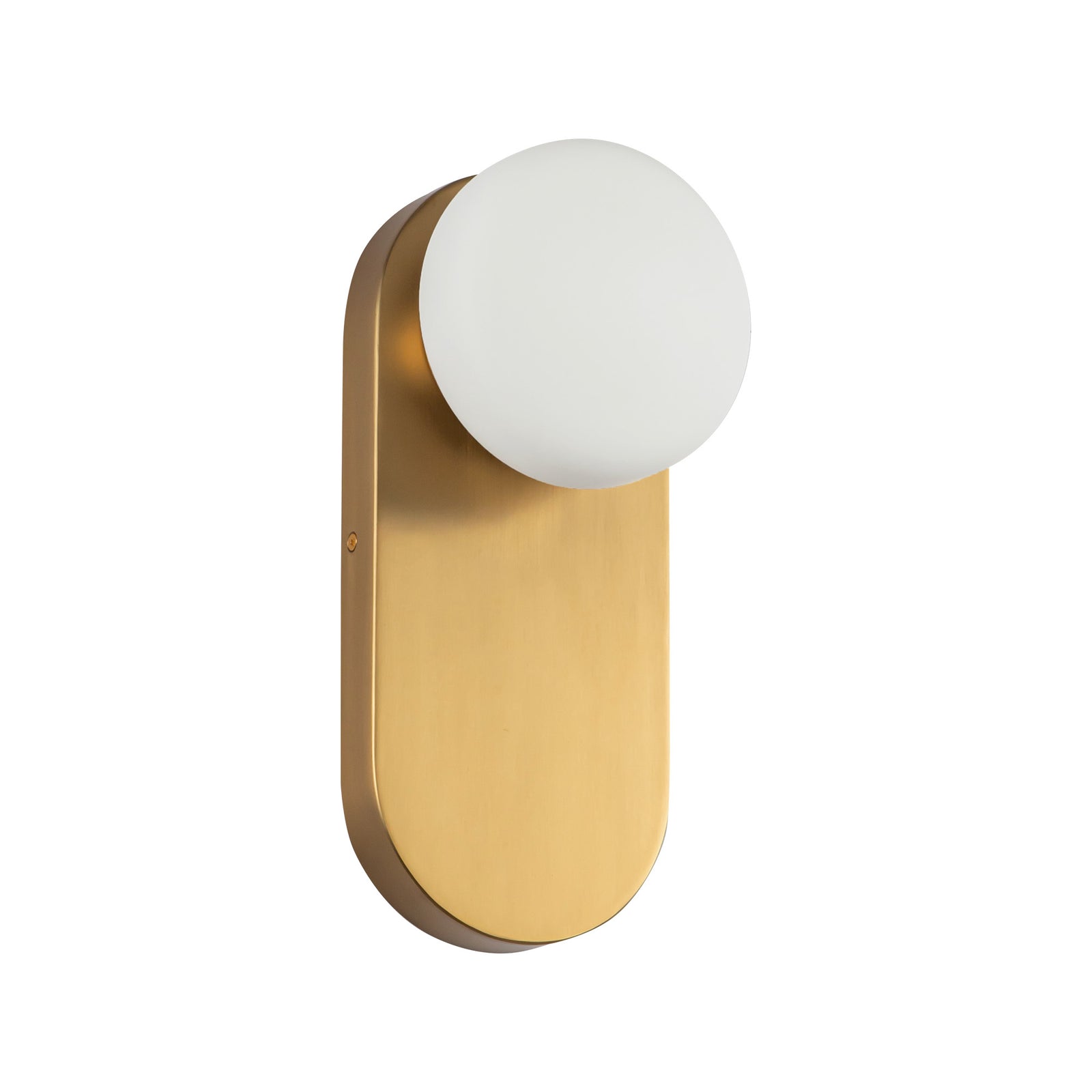Ariel 12-in Brushed Gold/Opal Glass Socket Wall/Vanity Light