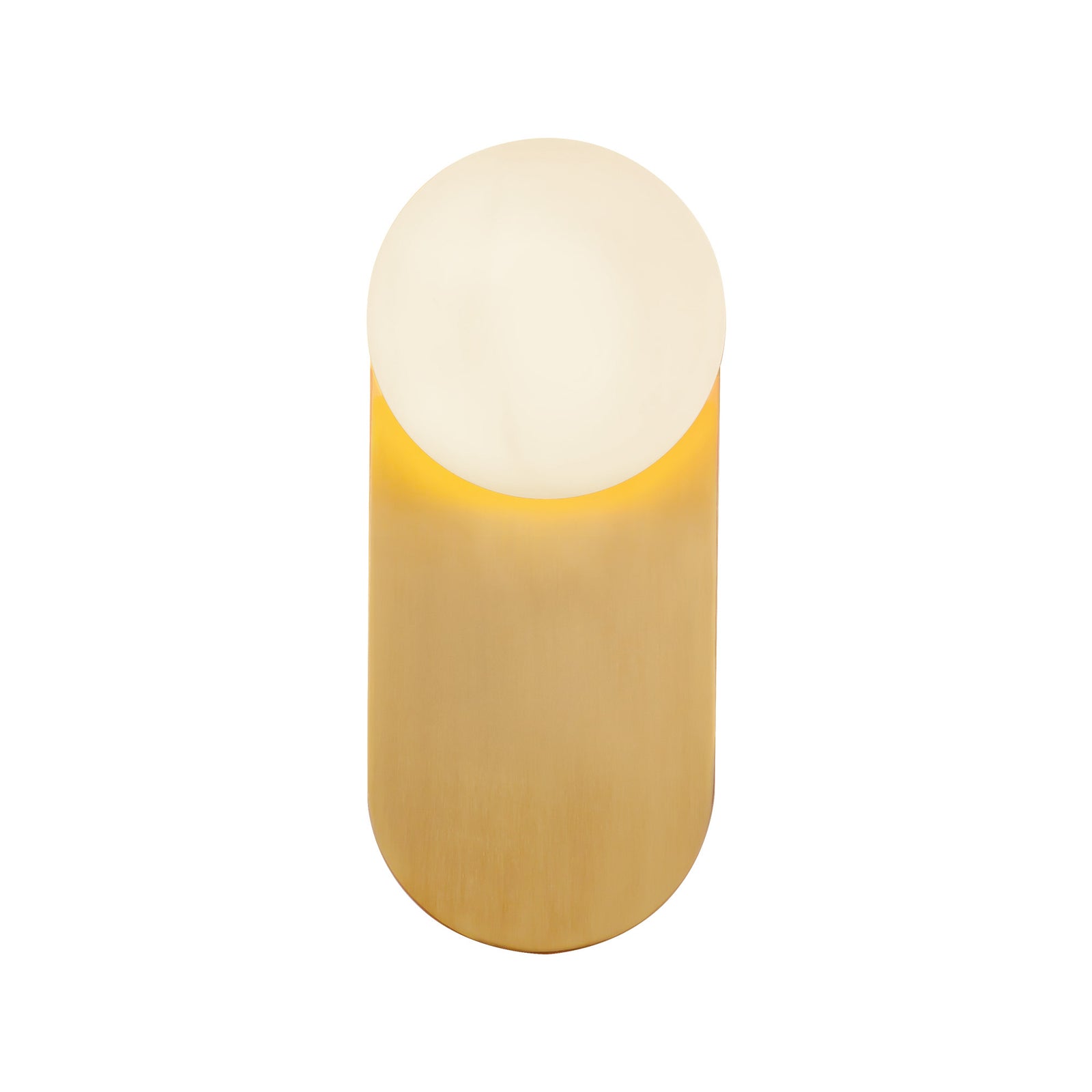 Ariel 12-in Brushed Gold/Opal Glass Socket Wall/Vanity Light