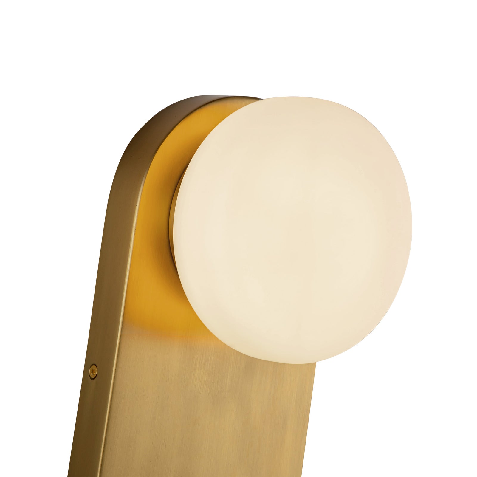 Ariel 12-in Brushed Gold/Opal Glass Socket Wall/Vanity Light