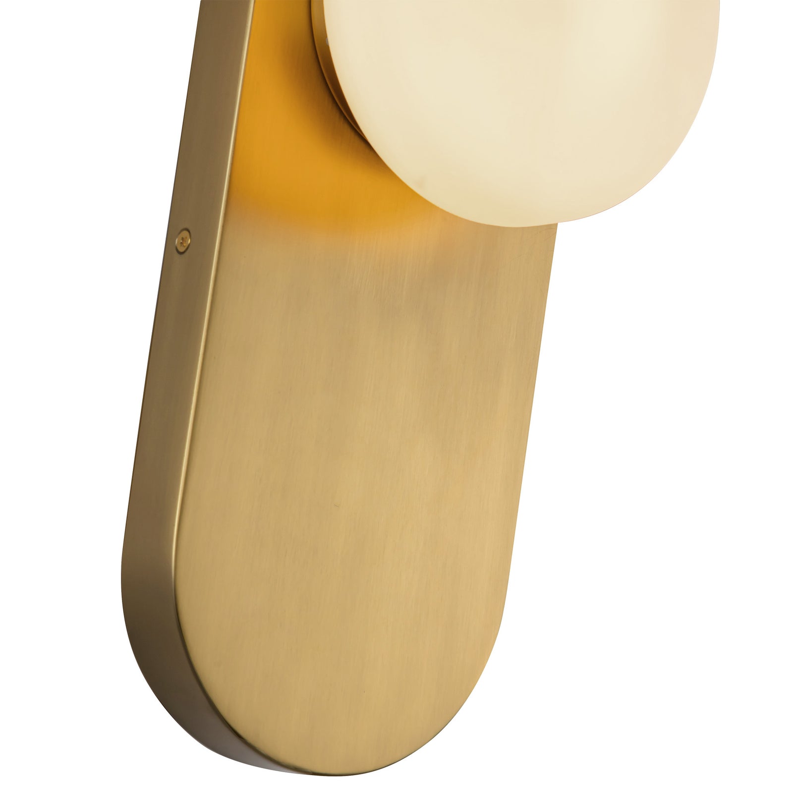 Ariel 12-in Brushed Gold/Opal Glass Socket Wall/Vanity Light