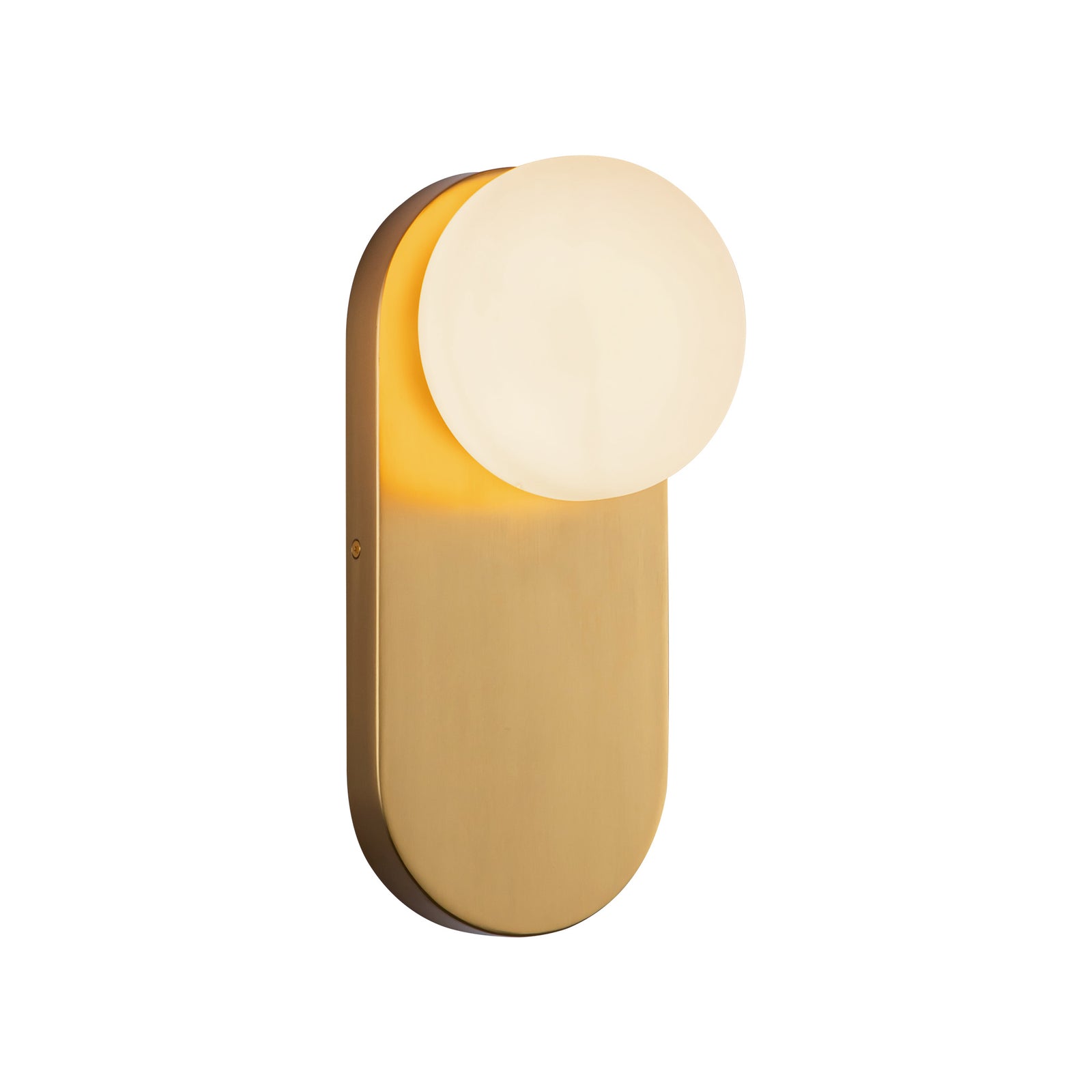 Ariel 12-in Brushed Gold/Opal Glass Socket Wall/Vanity Light