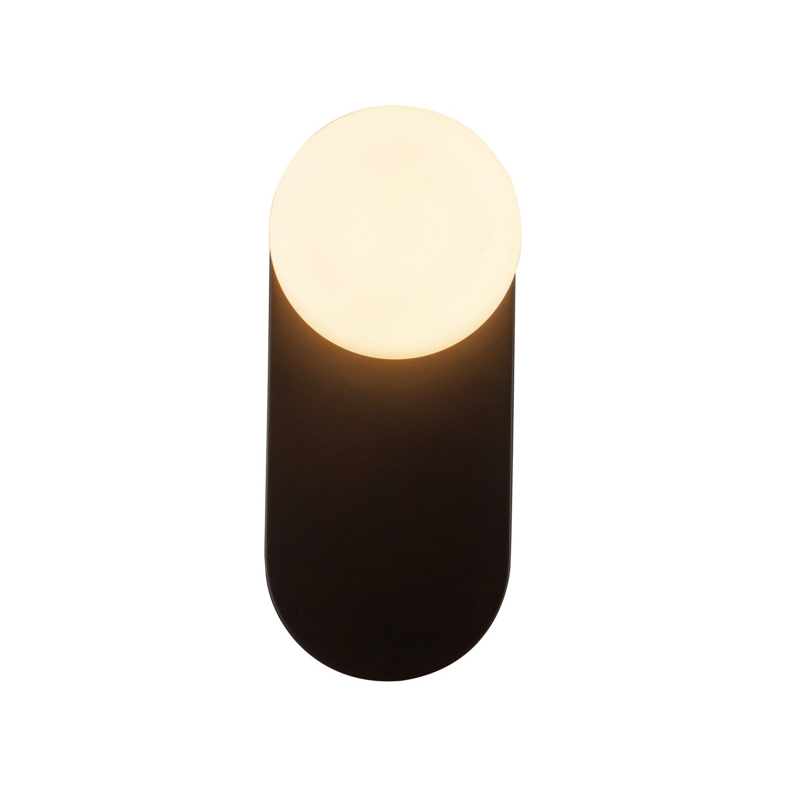 Ariel 12-in Matte Black/Opal Glass Socket Wall/Vanity Light