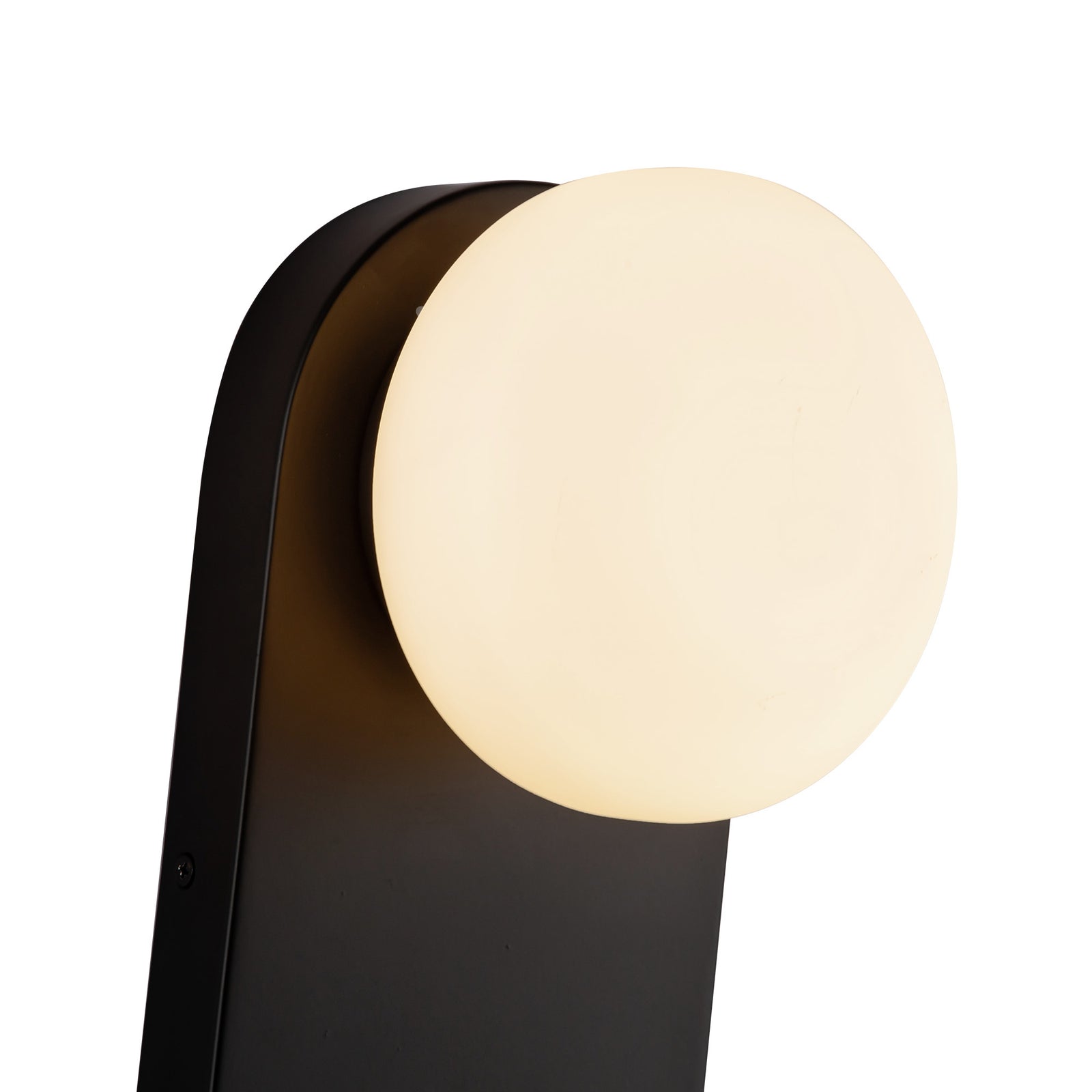 Ariel 12-in Matte Black/Opal Glass Socket Wall/Vanity Light