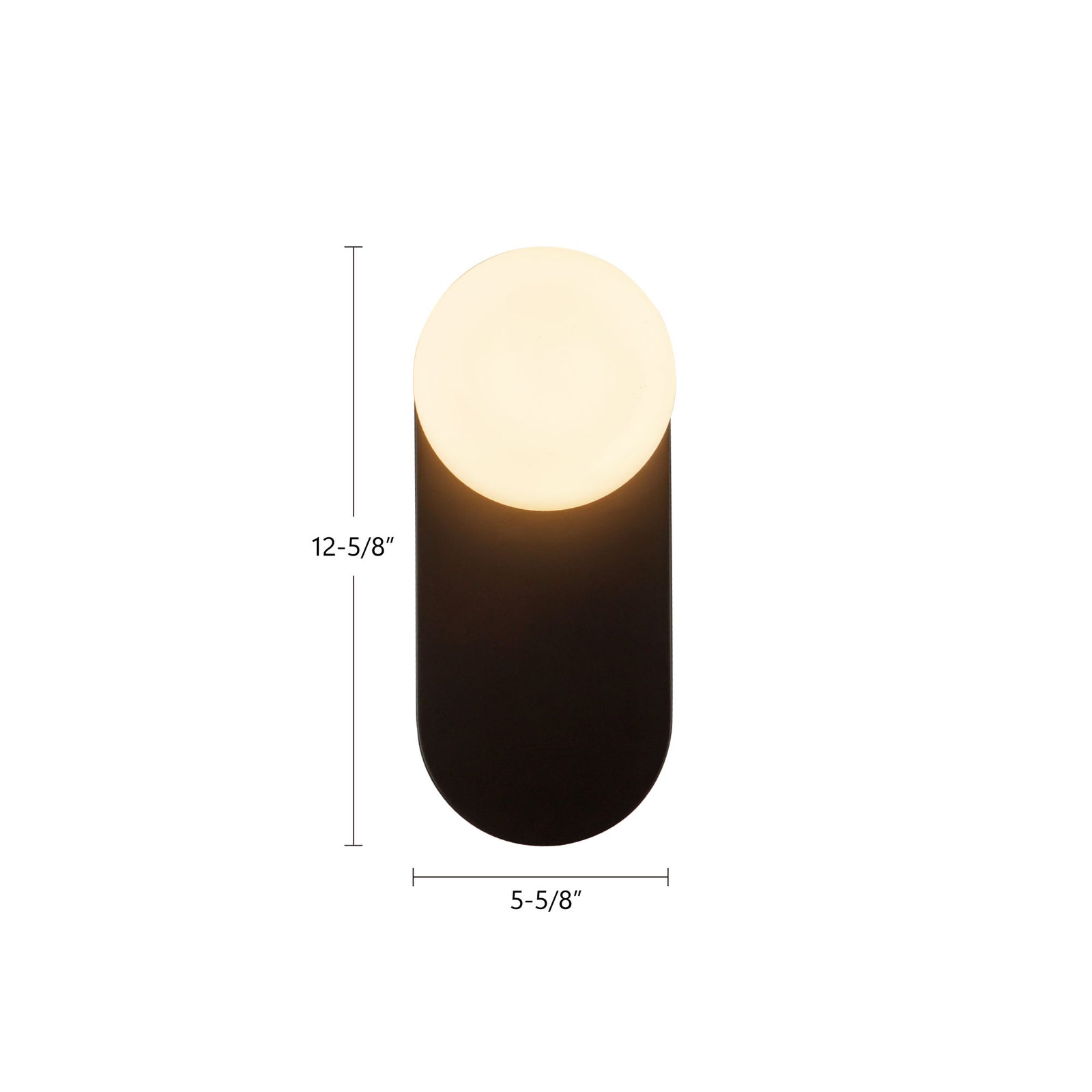 Ariel 12-in Brushed Gold/Opal Glass Socket Wall/Vanity Light