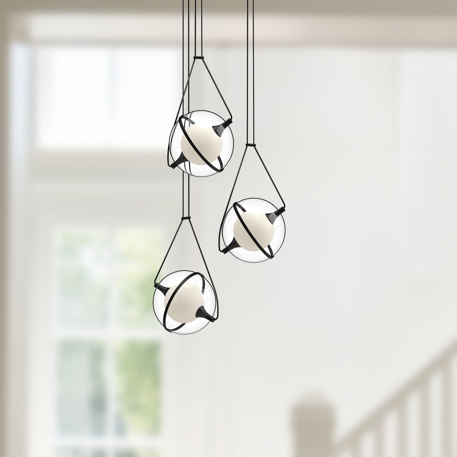 Aries 18-in Black LED Chandeliers