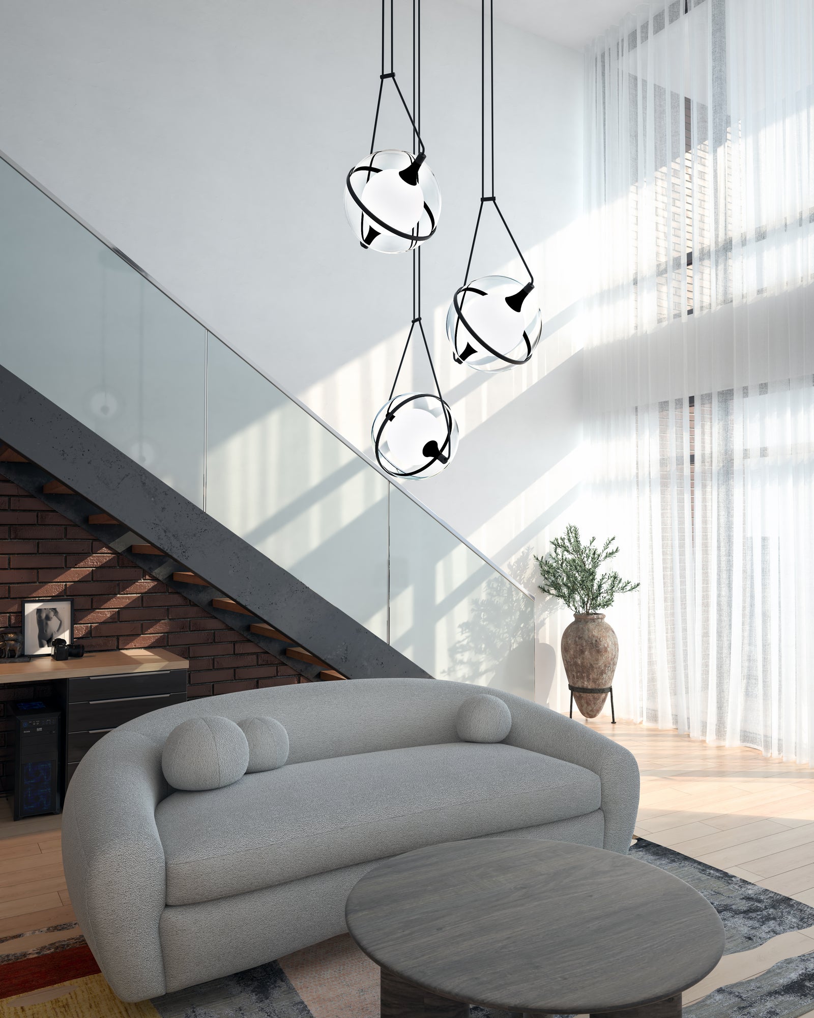 Aries 28-in Black LED Chandeliers