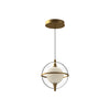 Aries 8-in Brushed Gold LED Pendant