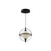 Aries 8-in Black LED Pendant