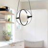 Aries 8-in Black LED Pendant