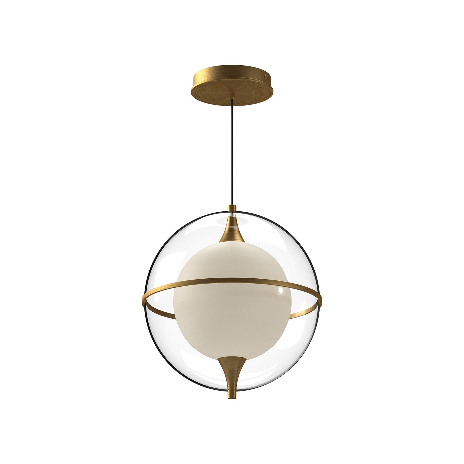 Aries 12-in Brushed Gold LED Pendant