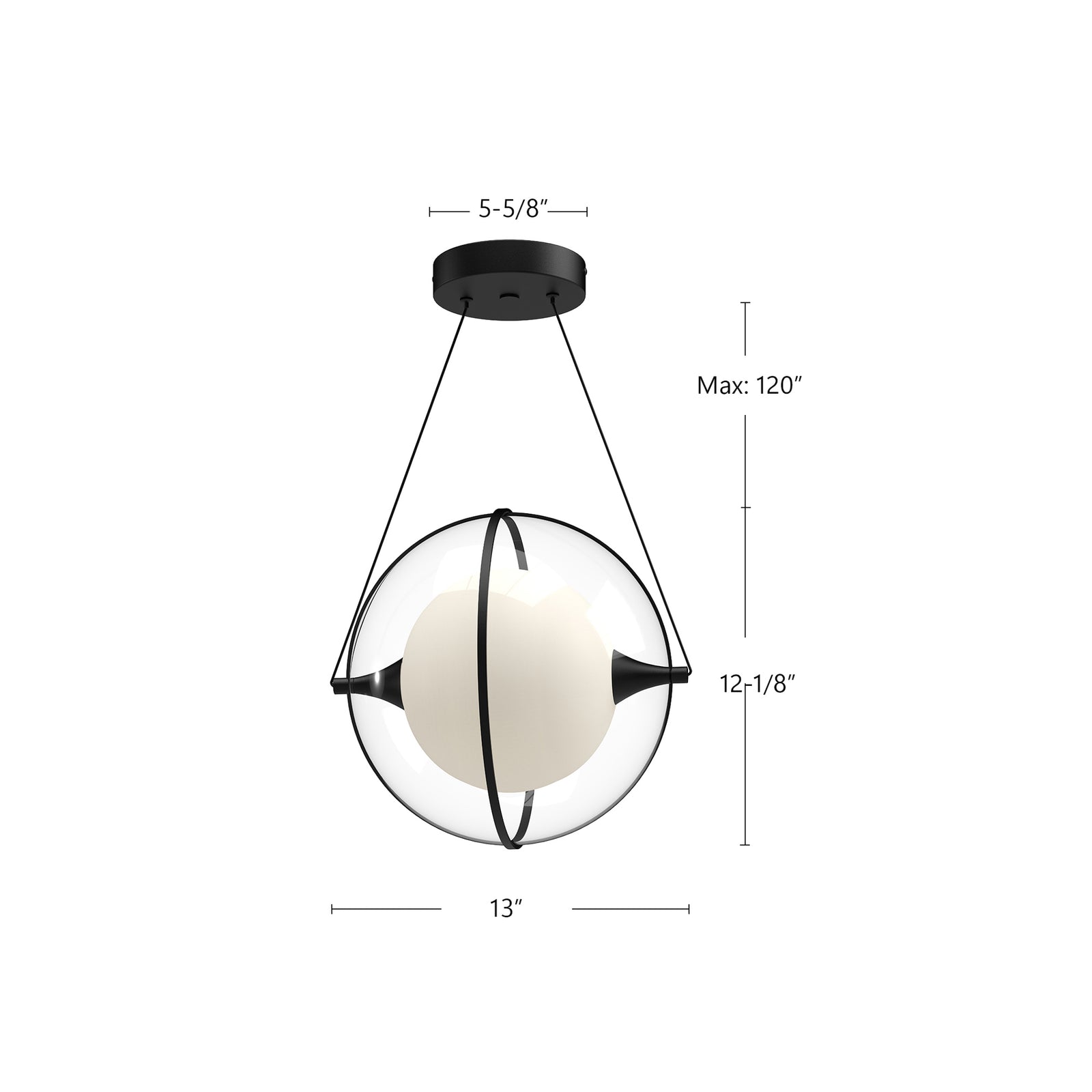Aries 12-in Chrome LED Pendant