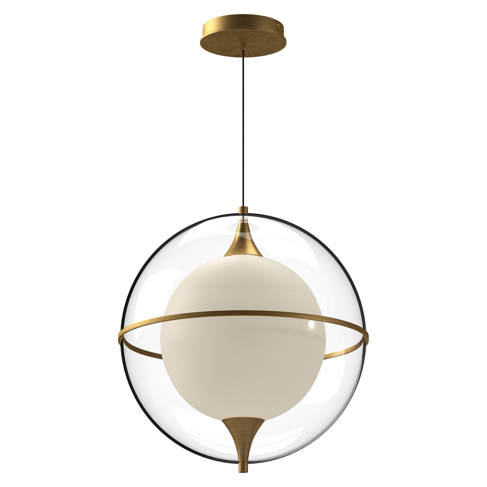 Aries 16-in Brushed Gold LED Pendant