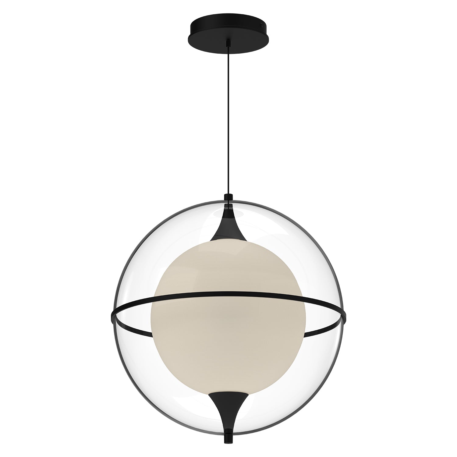 Aries 16-in Black LED Pendant