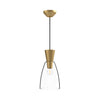 Arlo 7-in Brushed Gold/Clear Glass 1 Light Pendant