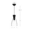 Arlo 7-in Brushed Gold/Clear Glass 1 Light Pendant